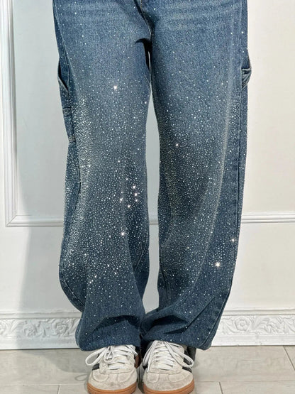 Afslappede Jeans med Strass og Klassisk Fem-Pocket Design 2