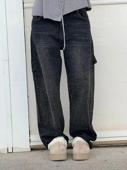 Afslappede Jeans med Strass og Klassisk Fem-Pocket Design 6