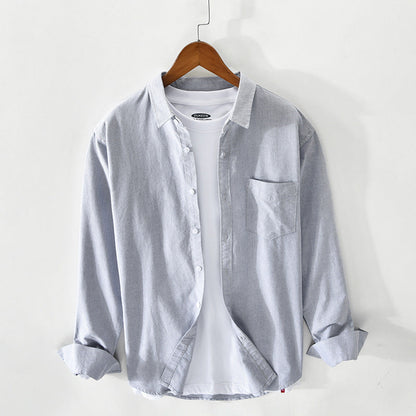 Åndbar Herre Oxford Skjorte i 100% Bomuld med Klassisk Design til Mænd 11