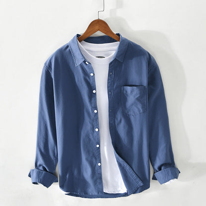 Åndbar Herre Oxford Skjorte i 100% Bomuld med Klassisk Design til Mænd 12