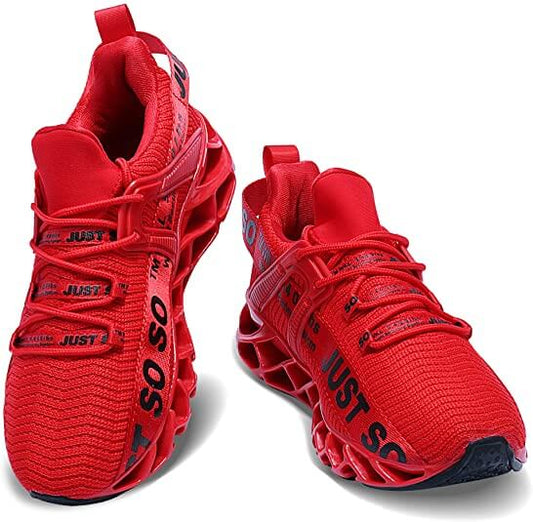 Åndbare Unisex Sneakers med Stødabsorbering, Fleksibel Ydersål til Gåture og Løb 0
