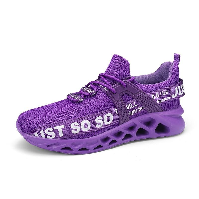 Åndbare Unisex Sneakers med Stødabsorbering, Fleksibel Ydersål til Gåture og Løb 11