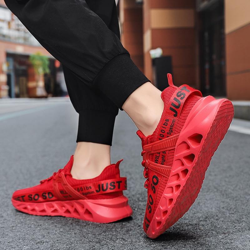 Åndbare Unisex Sneakers med Stødabsorbering, Fleksibel Ydersål til Gåture og Løb 5