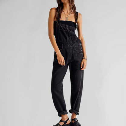 Komfortabel & alsidig kvinders denim jumpsuit – krydset design, høj kvalitet, til daglig brug 4