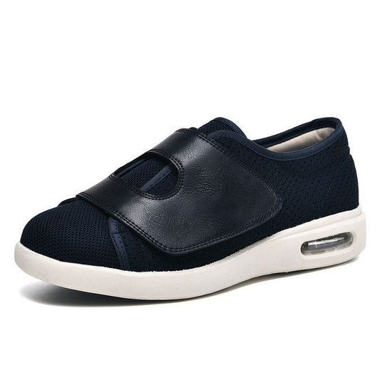 Ekstra Brede Diabetikerschuhe med Justerbare Velcroremme og Åndbart Materiale 0