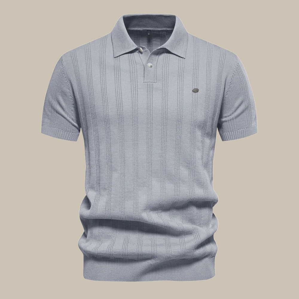 Herre Polo T-Shirt i Merino Uld med Kort Ærme – Stilfuld og Åndbar Design 0