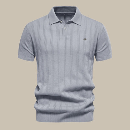 Herre Polo T-Shirt i Merino Uld med Kort Ærme – Stilfuld og Åndbar Design 0