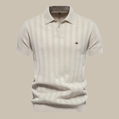 Herre Polo T-Shirt i Merino Uld med Kort Ærme – Stilfuld og Åndbar Design 1