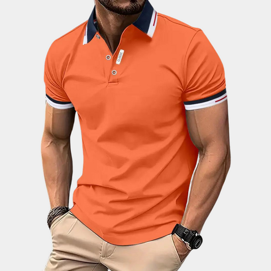 Herre Poloshirt i Åndbart Material med Komfortabel Pasform til Sport og Fritid 0