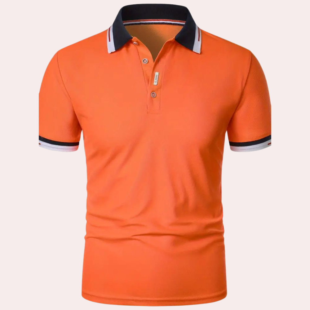 Herre Poloshirt i Åndbart Material med Komfortabel Pasform til Sport og Fritid 2