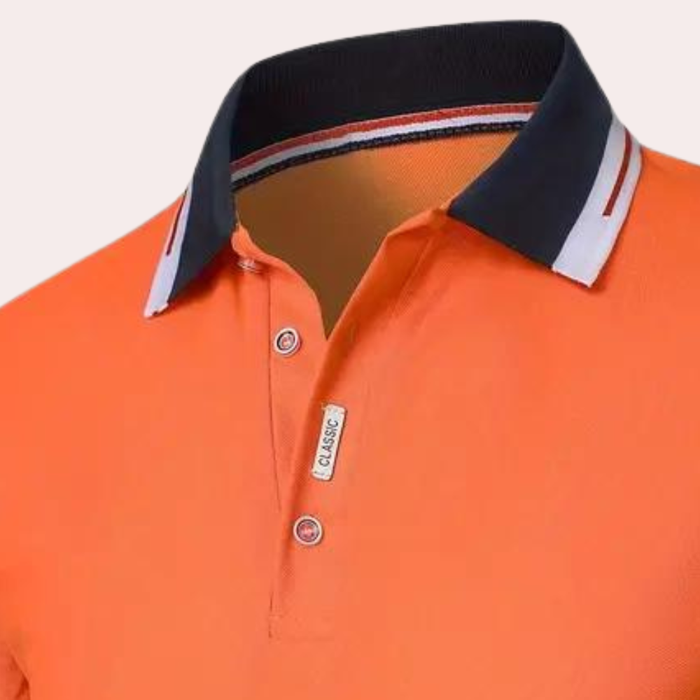 Herre Poloshirt i Åndbart Material med Komfortabel Pasform til Sport og Fritid 4