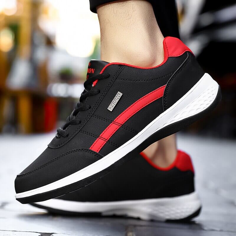 Herresneakers med Anti-Skrid Ydersål og Åndbar Indersål til Aktiv Livsstil - Komfortable Sorte Herre Sneakers 2