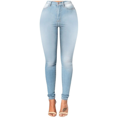 Høj Talje Skinny Jeans til Damer i Stretchstof med Komfortabel Pasform og Elegant Stil 0