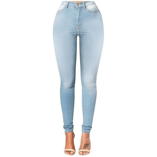 Høj Talje Skinny Jeans til Damer i Stretchstof med Komfortabel Pasform og Elegant Stil 0