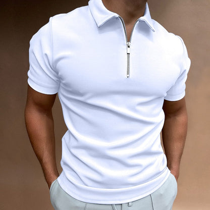 Klassisk Fit Poloshirt med Lynlås til Mænd - Stilfuld og Åndbar 6
