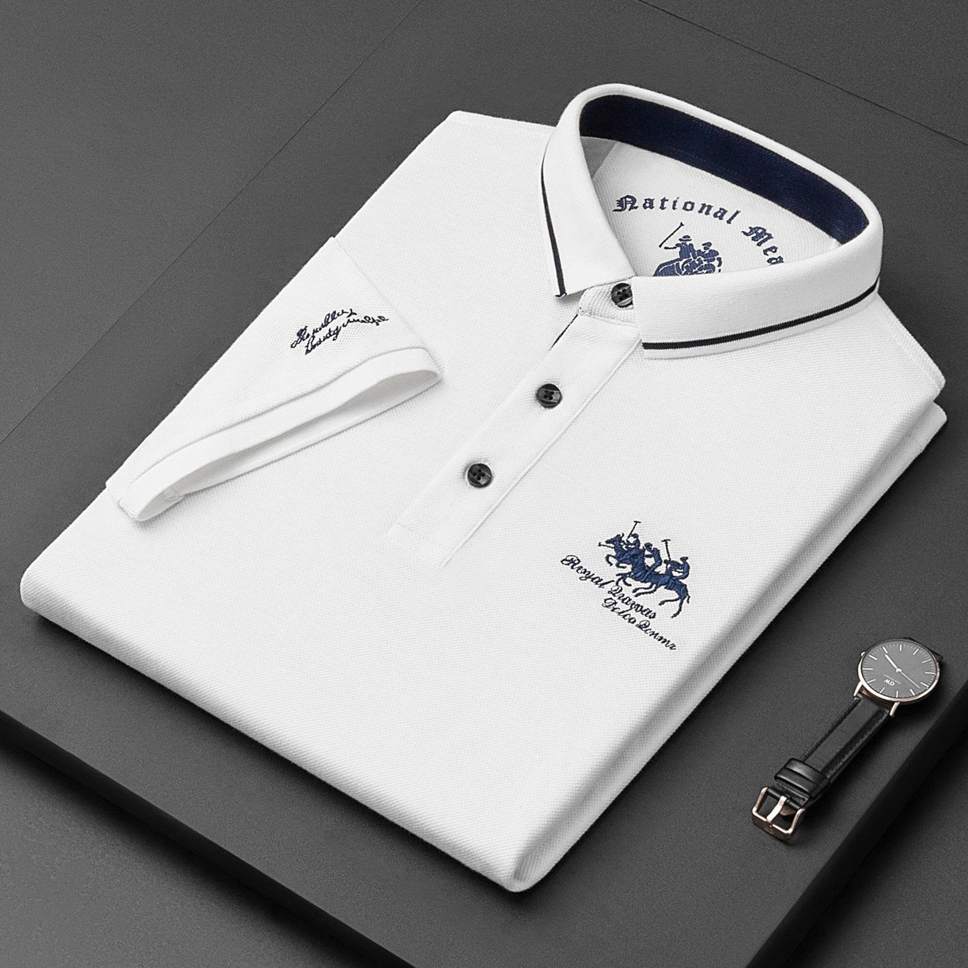 Klassisk Poloshirt til Mænd i Åndbart Materiale med Moderne Pasform - Ideel til Hverdag og Fritid 3