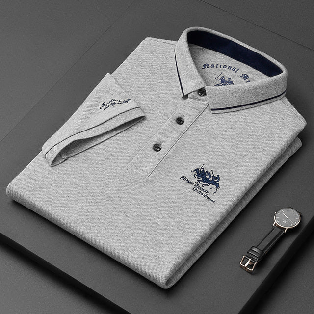 Klassisk Poloshirt til Mænd i Åndbart Materiale med Moderne Pasform - Ideel til Hverdag og Fritid 7