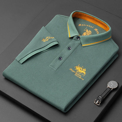 Klassisk Poloshirt til Mænd i Åndbart Materiale med Moderne Pasform - Ideel til Hverdag og Fritid 8