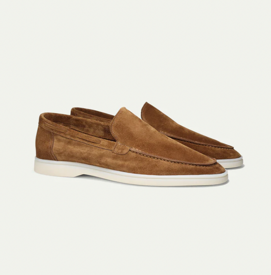 Klassiske Mokassiner i Wildleder til Mænd med Slip-On Design og Komfort 0