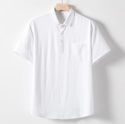 Lettere Leinen Poloshirt til Mænd med Åndbar Komfort og Afslappet Pasform 5
