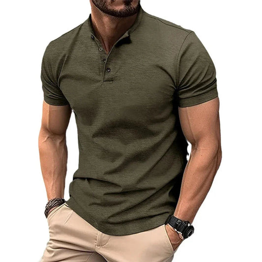 Lettere Polo T-shirt til Mænd i Åndbar Bomuld med Revers til Sommerbrug 0