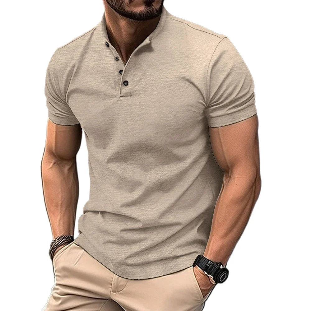 Lettere Polo T-shirt til Mænd i Åndbar Bomuld med Revers til Sommerbrug 4
