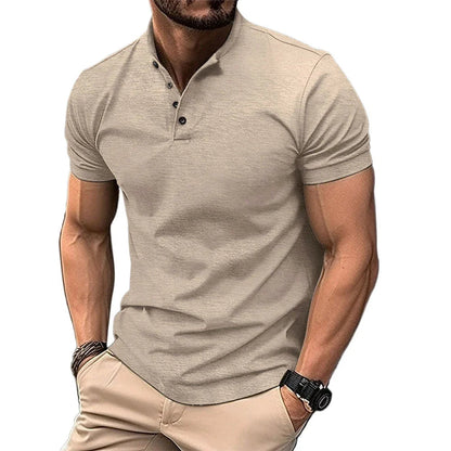Lettere Polo T-shirt til Mænd i Åndbar Bomuld med Revers til Sommerbrug 4