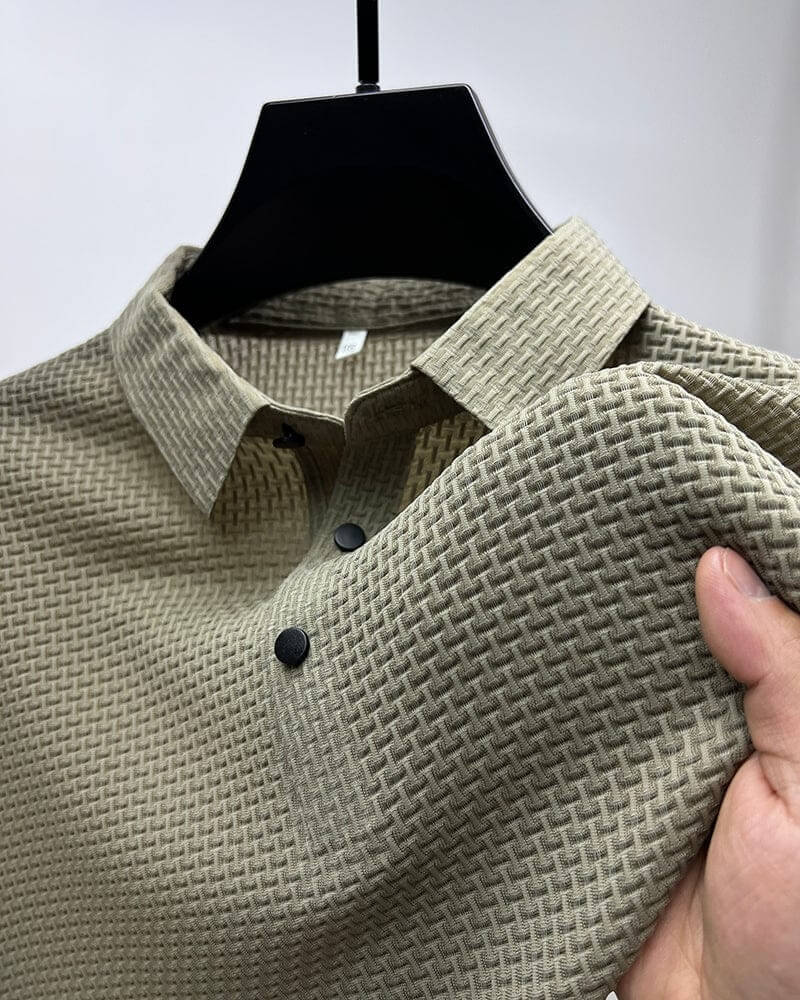 Luksus Herre Poloshirt i Åndbart Material med Langærmer for Optimal Komfort 9