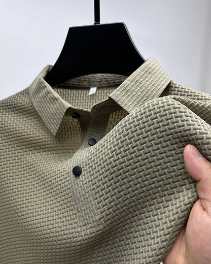 Luksus Herre Poloshirt i Åndbart Material med Langærmer for Optimal Komfort 9