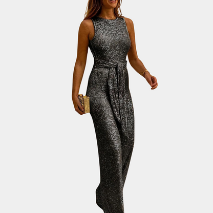 Variant image for Glamourøs kvinders glitter jumpsuit – smigrende snit, høj kvalitet, til bryllupper og galaer-26