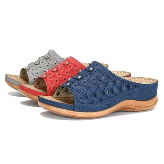 Orthopædiske Sandaler med Forhøjet Indersål og Åndbart Open-Toe Design til Ultimativ Komfort 0
