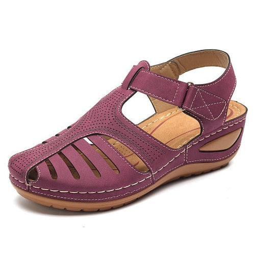 Ortopædiske Sandaler Dame i Læder med Justerbare Stropper og Komfortabel Pasform til Hallux Valgus og Plantar Fasciitis 0