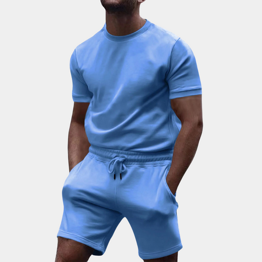 Oversize T-Shirt og Shorts Sæt til Mænd i Høj Kvalitet - Komfortabelt og Stilfuldt Fritidsoutfit 0