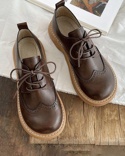 Retro Oxford-Sko til Damer i Premium Læder med Komfortabel Pasform til Hverdag og Fest 3