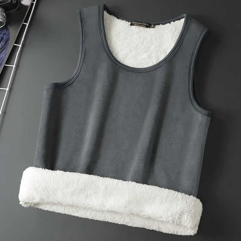 Isoleret mænds termo vest – ærmeløs lambvelours, til koldt vejr, perfekt til lagdeling 2