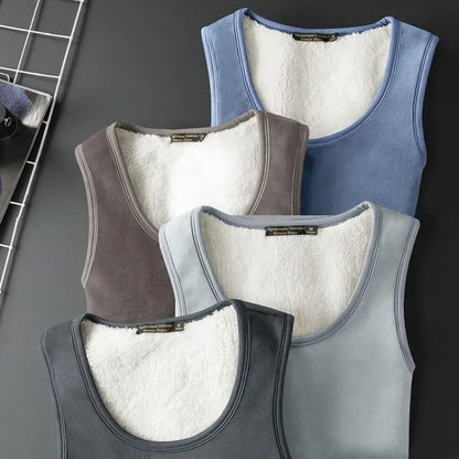 Isoleret mænds termo vest – ærmeløs lambvelours, til koldt vejr, perfekt til lagdeling 3