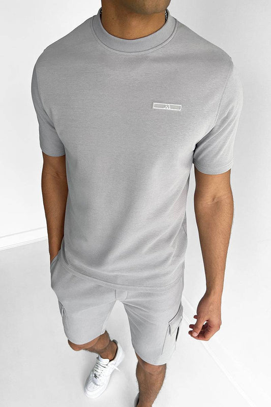 Slim Fit Sæt til Mænd med Frachtshorts i 100% Bomuld og Ribkrave, Komfortabelt og Stilfuldt Twin-Set 0