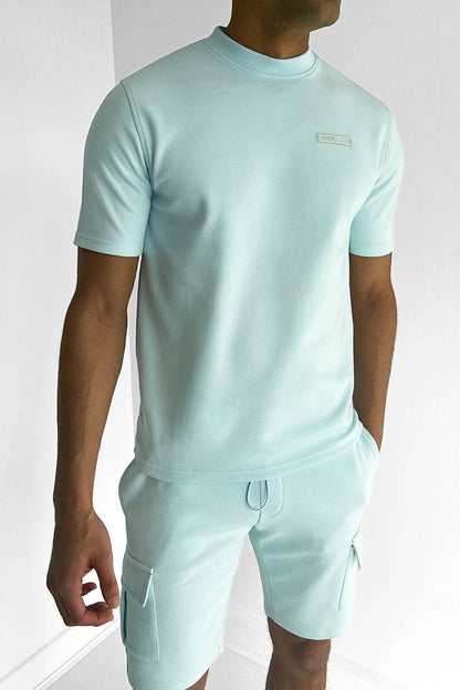 Slim Fit Sæt til Mænd med Frachtshorts i 100% Bomuld og Ribkrave, Komfortabelt og Stilfuldt Twin-Set 9