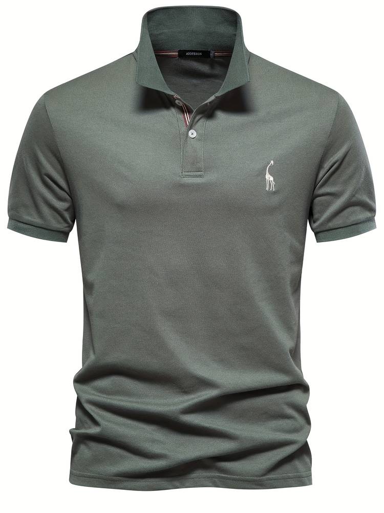 Stilfuld Polo Shirt til Mænd i Åndbart Stof med Moderne Pasform og Blødt Materiale 0