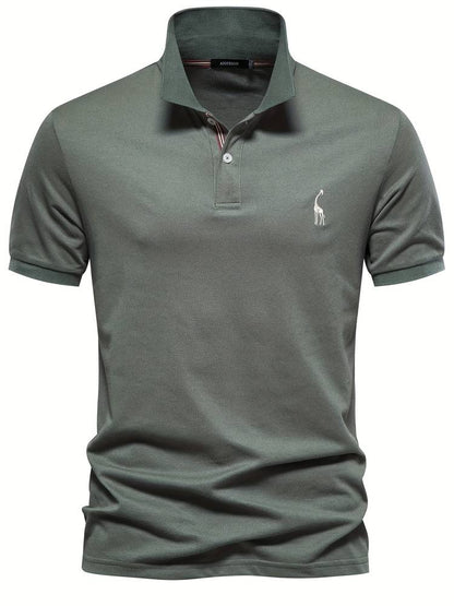 Stilfuld Polo Shirt til Mænd i Åndbart Stof med Moderne Pasform og Blødt Materiale 0