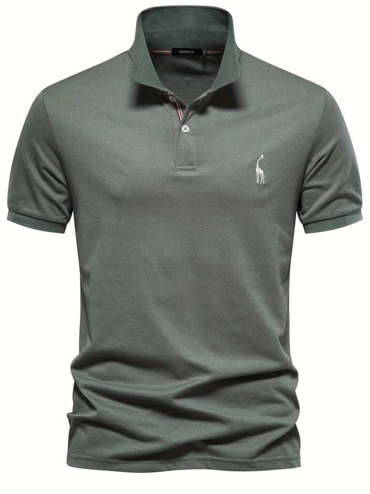 Stilfuld Polo Shirt til Mænd i Åndbart Stof med Moderne Pasform og Blødt Materiale 0