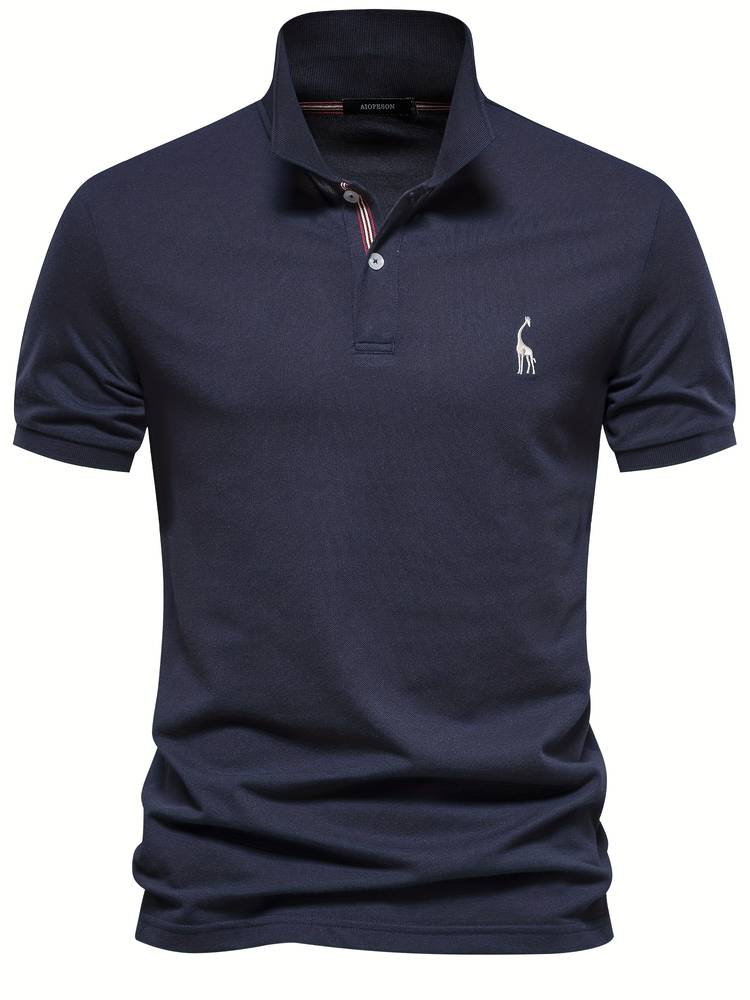Stilfuld Polo Shirt til Mænd i Åndbart Stof med Moderne Pasform og Blødt Materiale 7