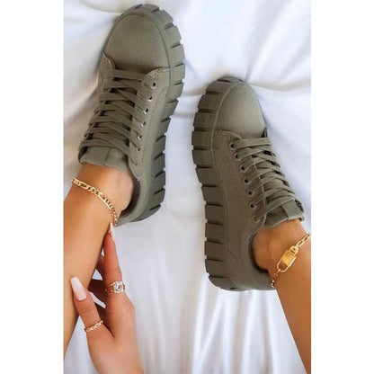 Trendy Hvide Sneakers Dame med Komfortabel Tykk Såle til Enhver Anledning 7