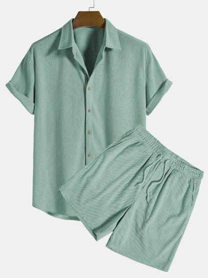 Trendy To-Delt Sommer Outfit til Mænd med Komfortabel Pasform i Let og Åndbart Stof 7