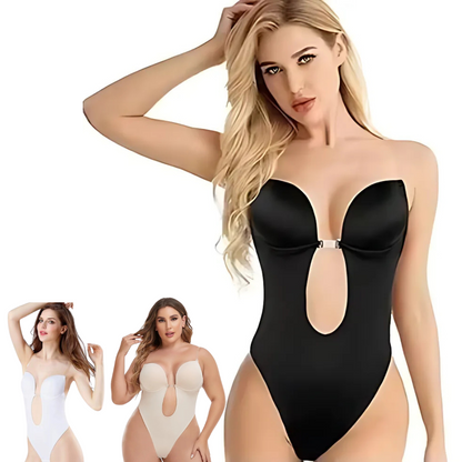 Supportive women’s shapewear bodysuit – low-cut seamless design, for everyday wear 3