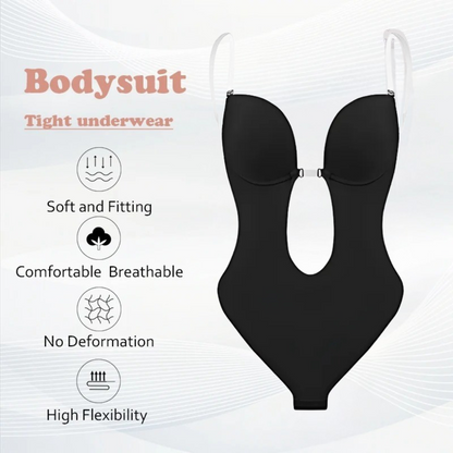 Supportive women’s shapewear bodysuit – low-cut seamless design, for everyday wear 6