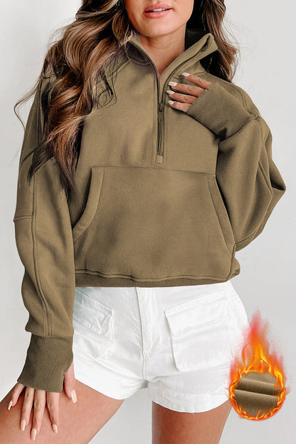 Variant image for Varm unisex fleece sweatshirt – standkrave, blød fleece, til kolde dage-22