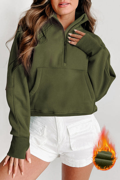 Variant image for Varm unisex fleece sweatshirt – standkrave, blød fleece, til kolde dage-16