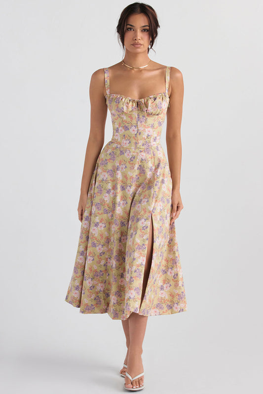 Midi Bustier Korsetkjole - Elegant Festkjole Til Damer I Letvægtsstof-1