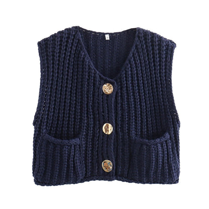 Variant image for Fitted women’s knitted vest – sleeveless, high-quality material, for everyday use-16